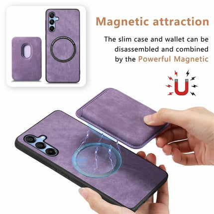 For Samsung Galaxy A16 4G / 5G Case Leather+TPU Retro Phone Cover with Detachable Card Slot