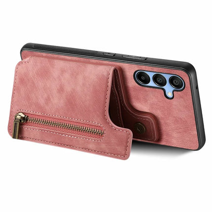 For Samsung Galaxy A16 4G / 5G Case with Card Holder Retro Leather+TPU Zipper Phone Cover