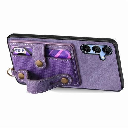 For Samsung Galaxy A16 4G / 5G Case Wristband Kickstand PU Leather Retro Back Cover Card Holder