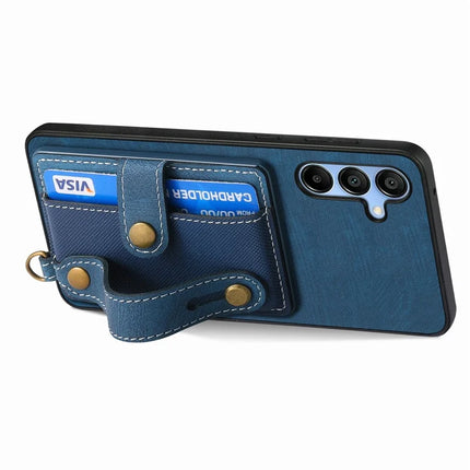 For Samsung Galaxy A16 4G / 5G Case Wristband Kickstand PU Leather Retro Back Cover Card Holder