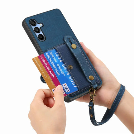 For Samsung Galaxy A16 4G / 5G Case Wristband Kickstand PU Leather Retro Back Cover Card Holder