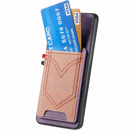 For Samsung Galaxy A06 Phone Case Retro Jean Cloth Texture Leather Back Cover Card Holder