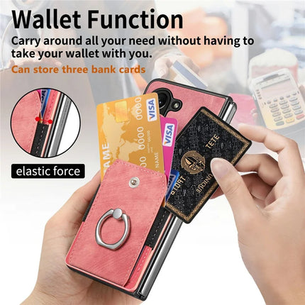 For Google Pixel 9 Pro Fold 5G Case Kickstand Leather+PC Non-Slip Protective Cover Card Slots
