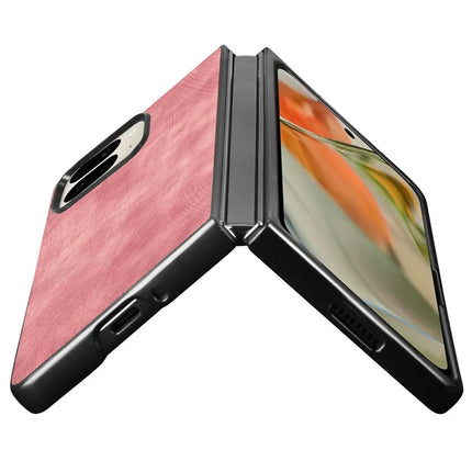 For Google Pixel 9 Pro Fold 5G Case Retro PU Leather Coated PC Folding Phone Cover