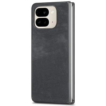 For Google Pixel 9 Pro Fold 5G Case Retro PU Leather Coated PC Folding Phone Cover