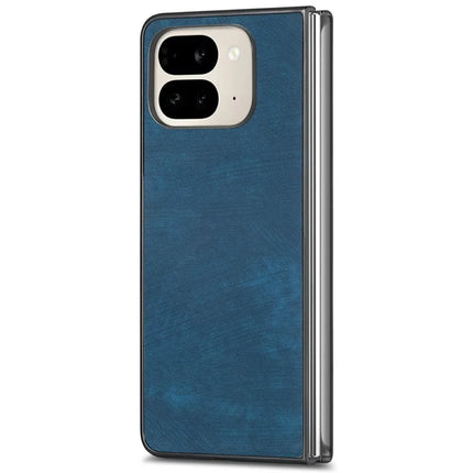 For Google Pixel 9 Pro Fold 5G Case Retro PU Leather Coated PC Folding Phone Cover