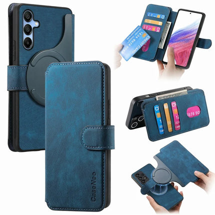 CASENEO MW-03 For Samsung Galaxy A16 4G / 5G Case Detachable Wallet Leather+TPU Phone Cover - Dark Blue