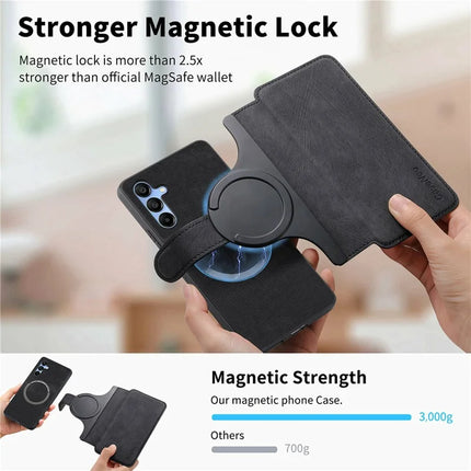 CASENEO MW-03 For Samsung Galaxy A06 Case Detachable Wallet Leather+TPU Phone Cover