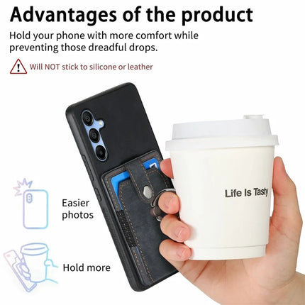 For Samsung Galaxy A16 4G / 5G Case Kickstand Leather+TPU Non-Slip Protective Cover Card Slots