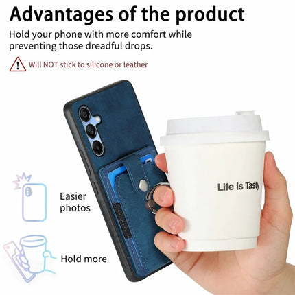 For Samsung Galaxy A16 4G / 5G Case Kickstand Leather+TPU Non-Slip Protective Cover Card Slots