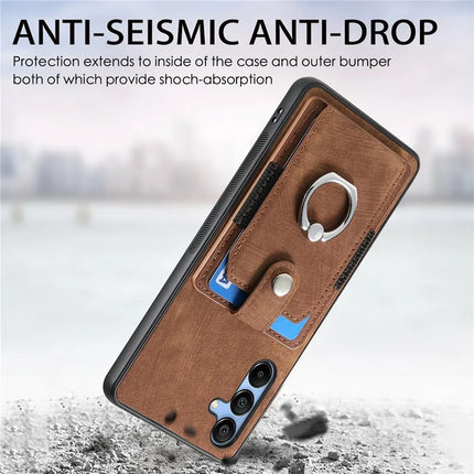 For Samsung Galaxy A16 4G / 5G Case Kickstand Leather+TPU Non-Slip Protective Cover Card Slots