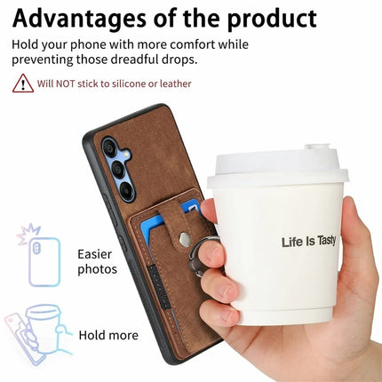For Samsung Galaxy A16 4G / 5G Case Kickstand Leather+TPU Non-Slip Protective Cover Card Slots
