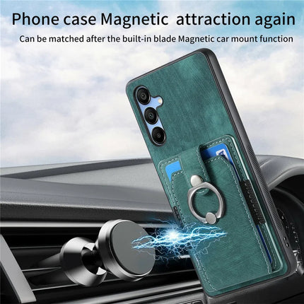 For Samsung Galaxy A16 4G / 5G Case Kickstand Leather+TPU Non-Slip Protective Cover Card Slots