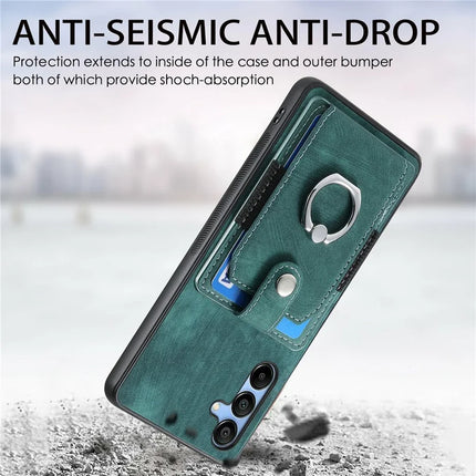 For Samsung Galaxy A16 4G / 5G Case Kickstand Leather+TPU Non-Slip Protective Cover Card Slots