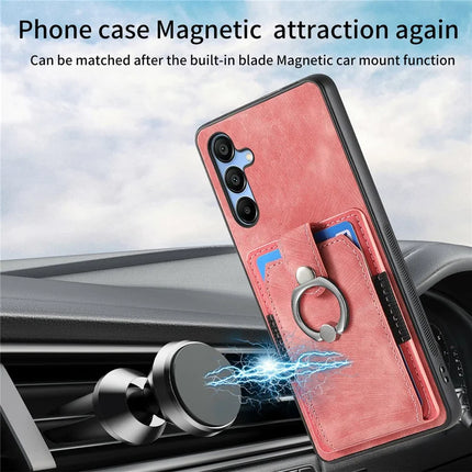 For Samsung Galaxy A16 4G / 5G Case Kickstand Leather+TPU Non-Slip Protective Cover Card Slots
