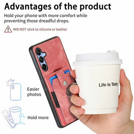 For Samsung Galaxy A16 4G / 5G Case Kickstand Leather+TPU Non-Slip Protective Cover Card Slots