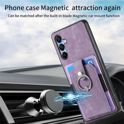 For Samsung Galaxy A16 4G / 5G Case Kickstand Leather+TPU Non-Slip Protective Cover Card Slots