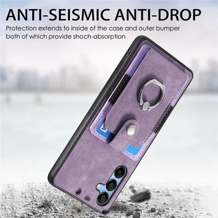 For Samsung Galaxy A16 4G / 5G Case Kickstand Leather+TPU Non-Slip Protective Cover Card Slots