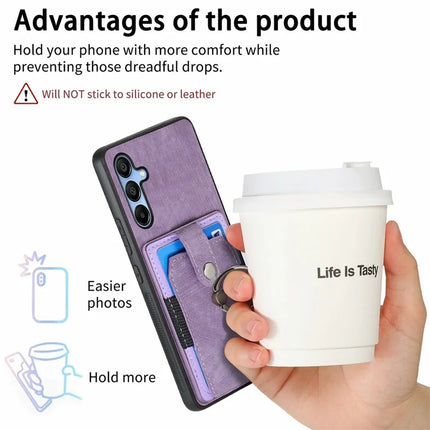 For Samsung Galaxy A16 4G / 5G Case Kickstand Leather+TPU Non-Slip Protective Cover Card Slots
