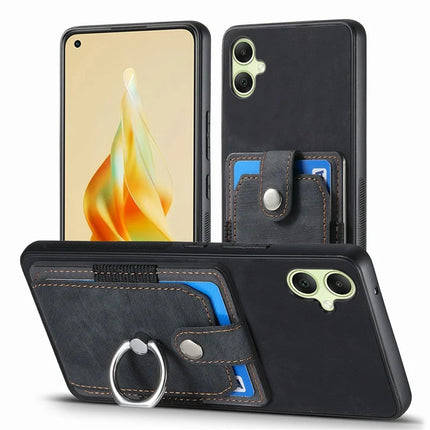For Samsung Galaxy A06 Case Kickstand Leather+TPU Non-Slip Protective Cover Card Slots
