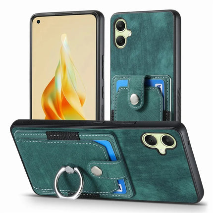 For Samsung Galaxy A06 Case Kickstand Leather+TPU Non-Slip Protective Cover Card Slots
