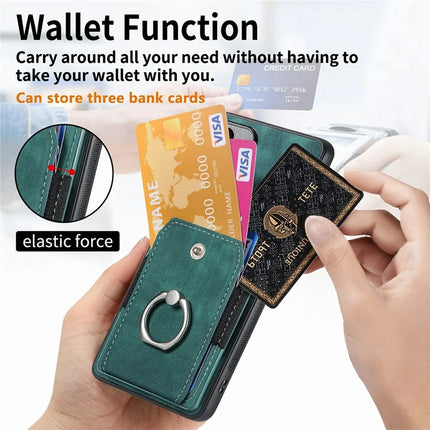For Samsung Galaxy A06 Case Kickstand Leather+TPU Non-Slip Protective Cover Card Slots
