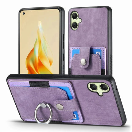 For Samsung Galaxy A06 Case Kickstand Leather+TPU Non-Slip Protective Cover Card Slots