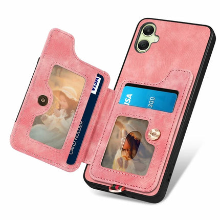 For Samsung Galaxy A06 Case RFID Blocking Handbag Leather+TPU Phone Cover Card Slots, Ring Holder