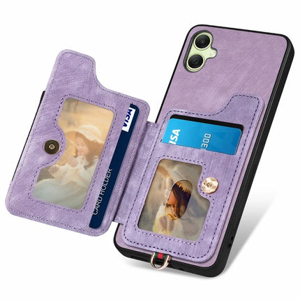 For Samsung Galaxy A06 Case RFID Blocking Handbag Leather+TPU Phone Cover Card Slots, Ring Holder
