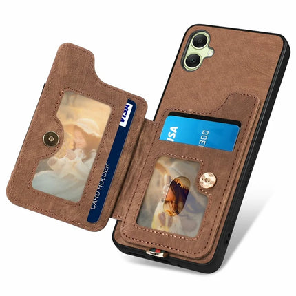 For Samsung Galaxy A06 Case RFID Blocking Handbag Leather+TPU Phone Cover Card Slots, Ring Holder