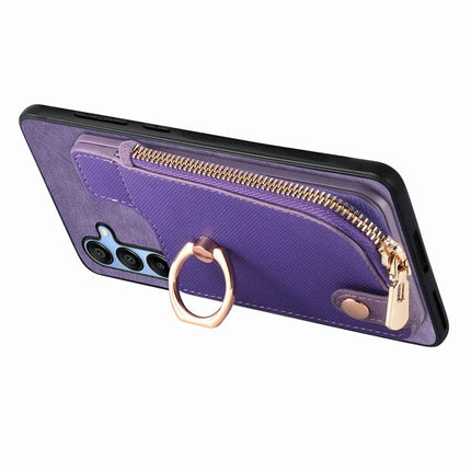For Samsung Galaxy A16 4G / 5G Case Zipper Pocket Kickstand Leather Phone Back Cover