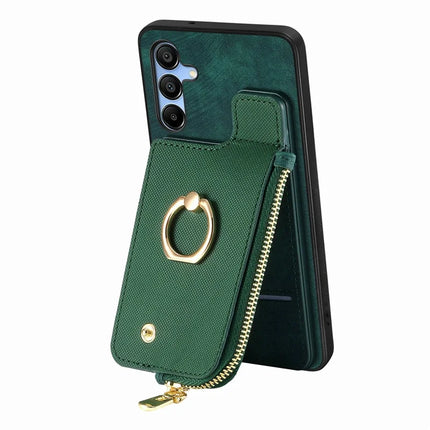 For Samsung Galaxy A16 4G / 5G Case Zipper Pocket Kickstand Leather Phone Back Cover
