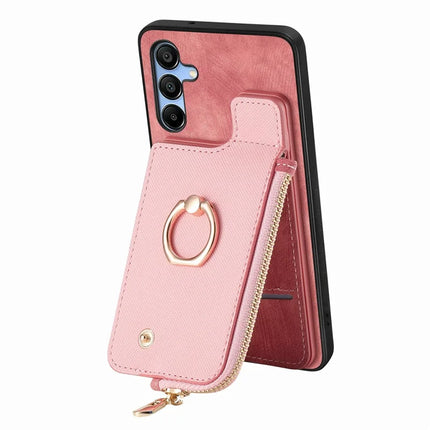 For Samsung Galaxy A16 4G / 5G Case Zipper Pocket Kickstand Leather Phone Back Cover