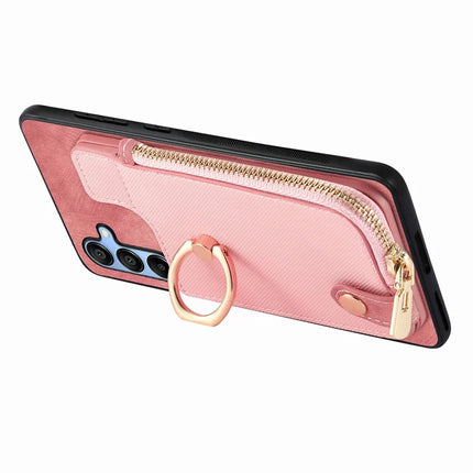 For Samsung Galaxy A16 4G / 5G Case Zipper Pocket Kickstand Leather Phone Back Cover