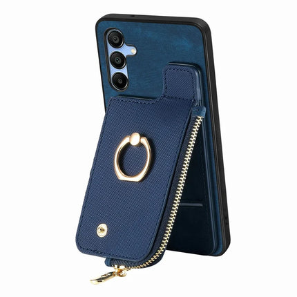 For Samsung Galaxy A16 4G / 5G Case Zipper Pocket Kickstand Leather Phone Back Cover