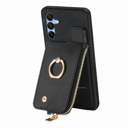 For Samsung Galaxy A16 4G / 5G Case Zipper Pocket Kickstand Leather Phone Back Cover