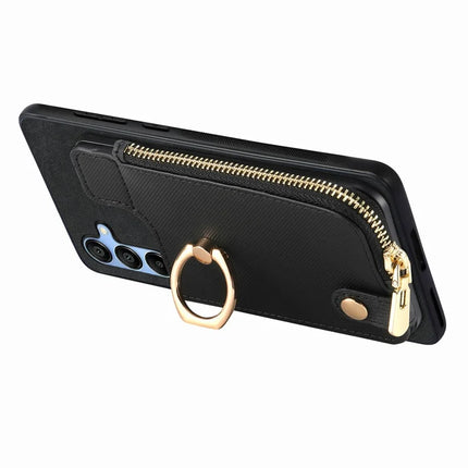 For Samsung Galaxy A16 4G / 5G Case Zipper Pocket Kickstand Leather Phone Back Cover