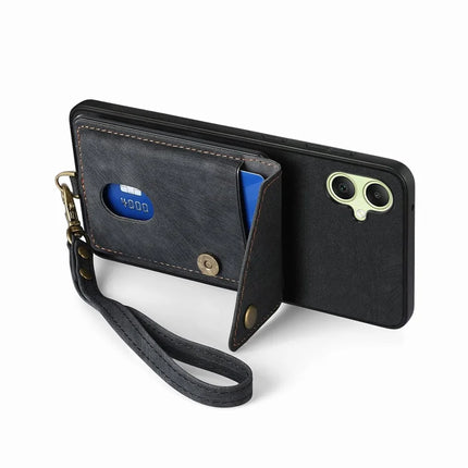 For Samsung Galaxy A06 Case with Card Slot Kickstand Leather TPU Phone Cover