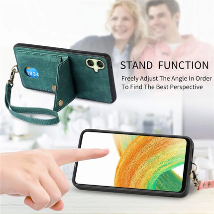 For Samsung Galaxy A06 Case with Card Slot Kickstand Leather TPU Phone Cover