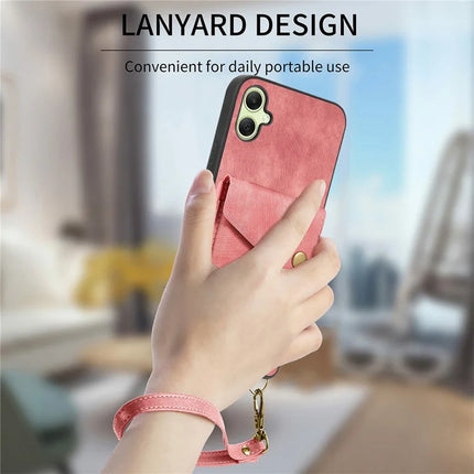 For Samsung Galaxy A06 Case with Card Slot Kickstand Leather TPU Phone Cover