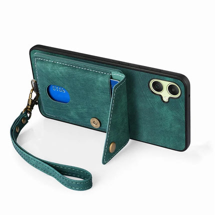 For Samsung Galaxy A06 Case with Card Slot Kickstand Leather TPU Phone Cover