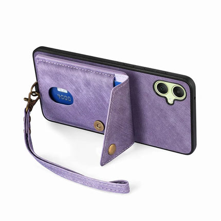 For Samsung Galaxy A06 Case with Card Slot Kickstand Leather TPU Phone Cover