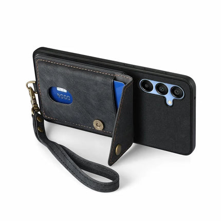For Samsung Galaxy A16 4G / 5G Case with Card Slot Kickstand Leather TPU Phone Cover