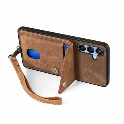For Samsung Galaxy A16 4G / 5G Case with Card Slot Kickstand Leather TPU Phone Cover
