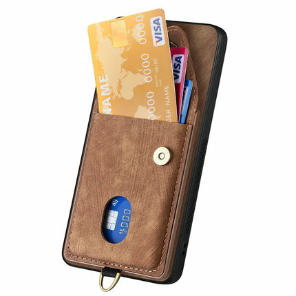 For Samsung Galaxy A16 4G / 5G Case with Card Slot Kickstand Leather TPU Phone Cover