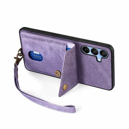 For Samsung Galaxy A16 4G / 5G Case with Card Slot Kickstand Leather TPU Phone Cover