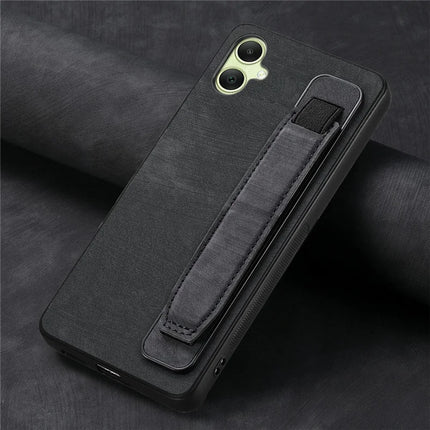 For Samsung Galaxy A06 Case Wristband Leather + TPU Phone Cover