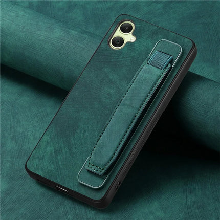 For Samsung Galaxy A06 Case Wristband Leather + TPU Phone Cover