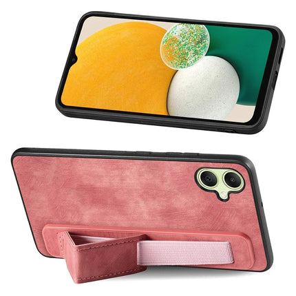 For Samsung Galaxy A06 Case Wristband Leather + TPU Phone Cover