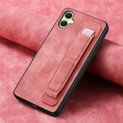 For Samsung Galaxy A06 Case Wristband Leather + TPU Phone Cover